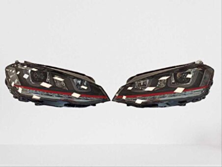GOLF 7 MK7 2012-2018 U LED FAR GTI KIRMIZI