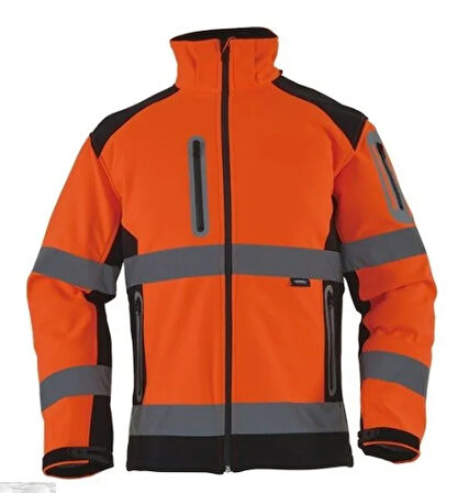 Vizwell VWJK177 Softshell Reflektörlü Çift Renkli Mont