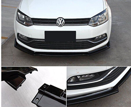 VW Polo MK5/5,5 Ön Tampon Lip 3 Parça 2009 - 2017
