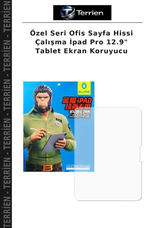 Özel Seri Ofis Sayfa Hissi Çalışma İpad Pro 12.9" Tablet Ekran Koruyucu