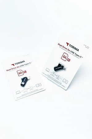 Premium Okul Aktarım Bağlantı USB Flash Bellek Type C OTG Çift Sürücülü 64GB Siyah