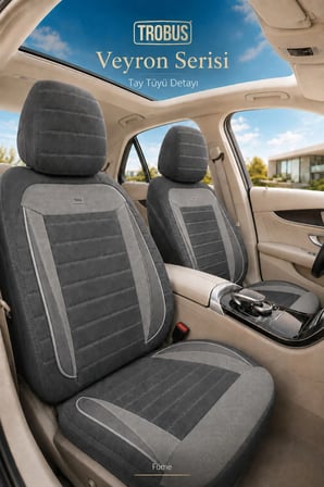 Nissan Juke 2010 Sonrası Uyumlu Veron Serisi Füme Tay Tüyü Koltuk Kılıfı