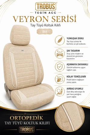 Tofaş Doğan 1990 Sonrası Uyumlu Veyron Serisi Bej Tay Tüyü Koltuk Kılıfı