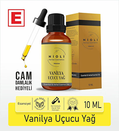 Nioli Vanilya Esansiyel Uçucu Yağ Buhurdanlık Yağı Aromaterapi Yağı 10 ML