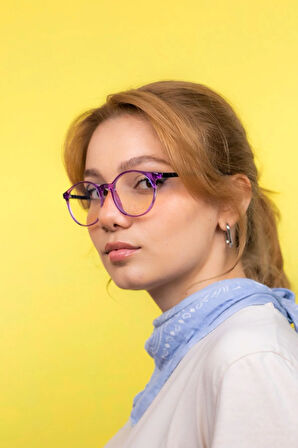 Vanir Lila Mavi Işık Korumalı Gözlük ( Bilgisayar Ekran Gözlüğü )