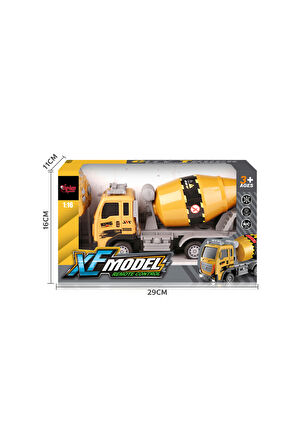 Uzaktan Kumandalı Full Fonksiyon Şarjlı 1:16 İnşaat İş Makinesi Beton Mikseri 26 cm