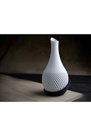 Modern 3D Baskı Dekoratif Vazo | 25 cm | PLA Malzeme