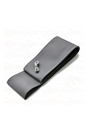 Opel Vectra Uyumlu Dikmeli Direksiyon Kılıfı Soft Gri Renk (38CM×10.5CM)