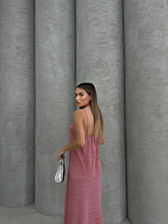 Piliseli uzun elbise