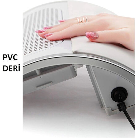 3 Fanlı 40W Profesyonel Tırnak Toz Emici Cihaz Manikür Pedikür Toz Toplama Makinesi Güçlü Vakum Fan