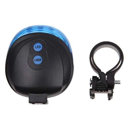 Lazer Güvenlik Işıklı Bisiklet Lambası Arka Led Ikili Lazer 7 Mod Çakarlı