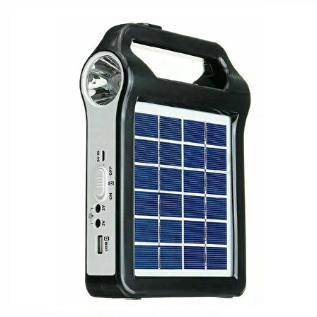 Güneş Enerjili Solar Taşınabilir Powerbank Jeneratör USB Şarj Acil Durum İçin Kamp Feneri