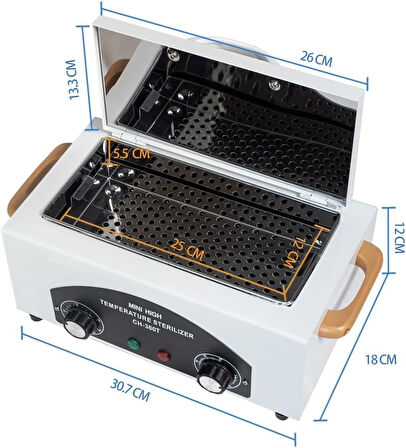 Ch-360t Yüksek Isı Sterilizasyon Cihazı 220°c Metal Alet Sterilizatörü Sanıtızıng Manikür Pedikür