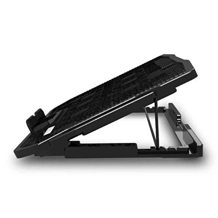 6 Fanlı Sessiz Laptop Soğutucu Stand Ayarlanabilir Rüzgar Hızı Çift USB 17.3'' Uyumlu Ergonomik
