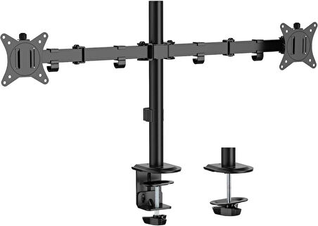 Ayarlanabilir Masaüstü Çift Kol Monitör Tutacağı Stand 32'' Ekran Desteği Ergonomik VESA Uyumlu