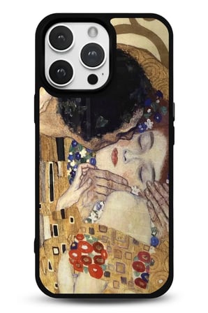 iPhone 12 Uyumlu Desenli Parlak Tasarım Telefon Kılıfı - The Kiss