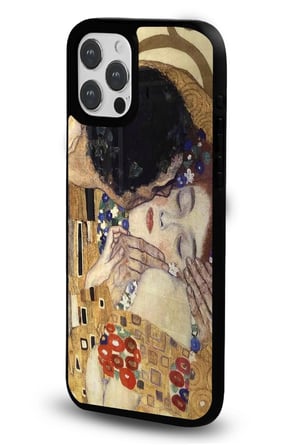 iPhone 12 Uyumlu Desenli Parlak Tasarım Telefon Kılıfı - The Kiss