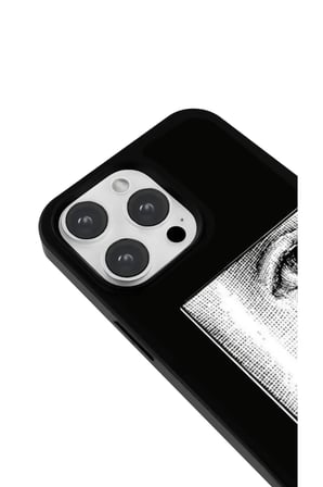 iPhone 13 Pro Max Uyumlu Desenli Parlak Tasarım Telefon Kılıfı - Real Eyes Realize Real Lies