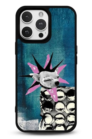 iPhone 16 Pro Uyumlu Desenli Parlak Tasarım Telefon Kılıfı - Punk Köpek