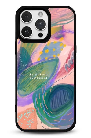 iPhone 16 Pro Max Uyumlu Desenli Parlak Tasarım Telefon Kılıfı - Be Kind You Humankind