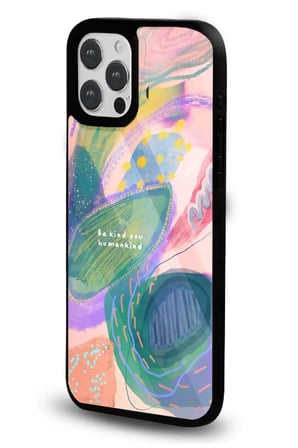 iPhone 16 Pro Max Uyumlu Desenli Parlak Tasarım Telefon Kılıfı - Be Kind You Humankind