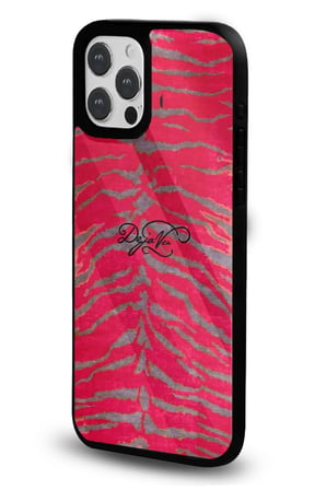 iPhone 17 Pro Uyumlu Desenli Parlak Tasarım Telefon Kılıfı - Deja Vu Kırmızı Zebra