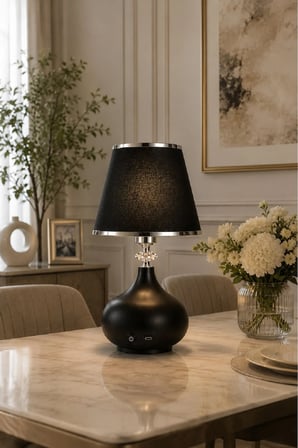 ŞARJ EDİLE BİLİRİ PİLLİ MODERN MASA LAMBASI ABAJUR