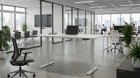 Çift Motorlu Elektrikli Yükseklik Ayarlı Masa İskeleti 70-120 cm, 125 kg Taşıma Kapasiteli – Tablası
