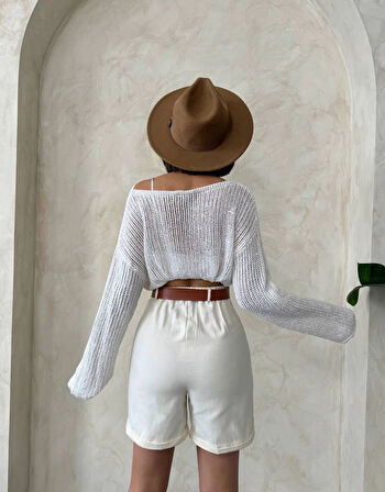 Gabardin kumaş şort