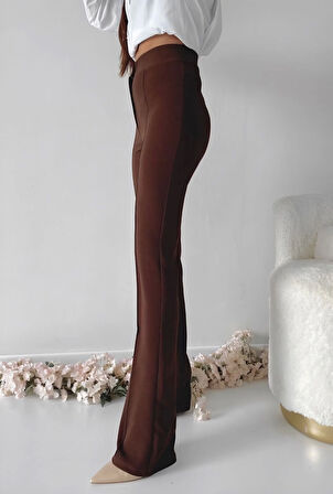 Önü cumalı ithal krep pantolon