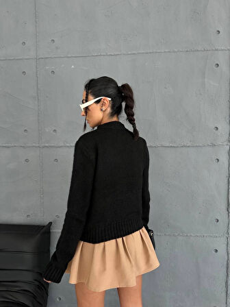 Cepli triko kazak siyah