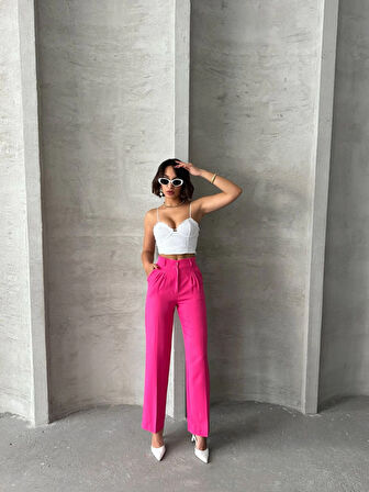 Palazzo fuşya pantolon