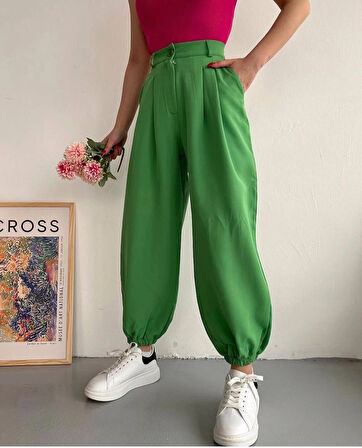 Şalvar pantolon yeşil s23202