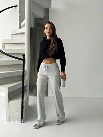 Fit comfort gri salaş pantolon A6011