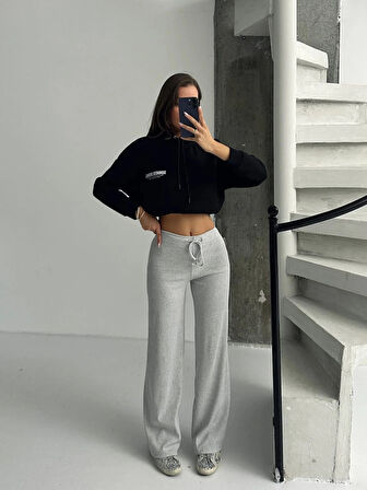 Fit comfort gri salaş pantolon A6011