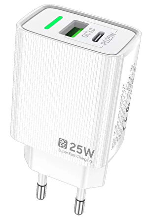 Casper Via P2 V4 V5 V8 V8c V9 Uyumlu Şarj Aleti 3.0 Hızlı Şarj PD25W