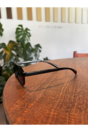 Vinks Oval Siyah Yuvarlak Güneş Gözlüğü Unisex