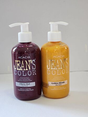 Jean's Color Vişne Kızılı- Altın Sarısı 250ml 2li set