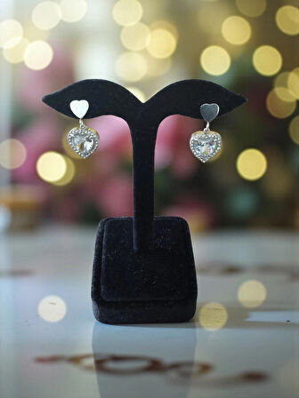 VividCharm Paslanmaz Çelik Kalpli Küpe