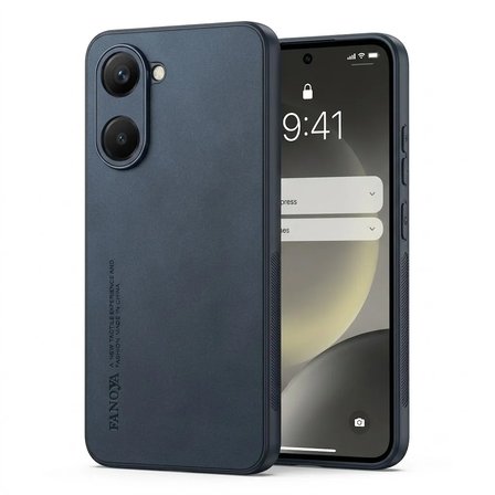 Vivo Y18 Uyumlu Kılıf Deri Görünümlü Şık Tasarım Hlt-Hide