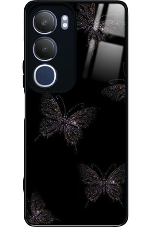 Vivo Y19s Uyumlu Kelebek Tasarımlı Parlak Silikon Kılıf