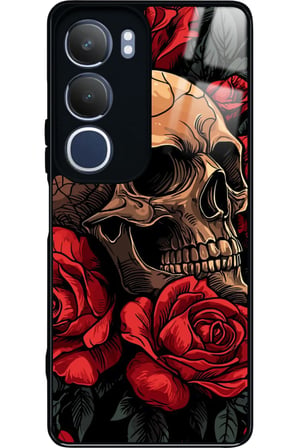Vivo Y19s Uyumlu Kurukafa Posteri Tasarımlı Parlak Silikon Kılıf