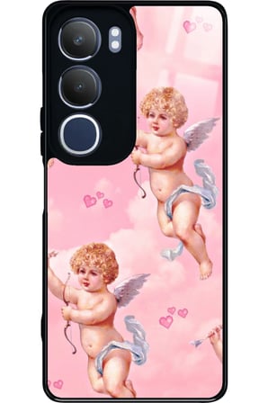 Vivo Y19s Uyumlu Melek Tasarımlı Parlak Silikon Kılıf