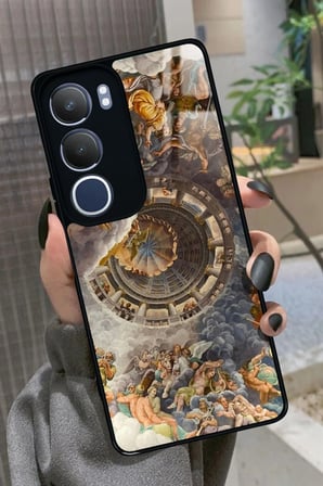 Vivo Y19s Uyumlu Rönesans Tasarımlı Parlak Silikon Kılıf