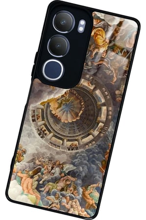 Vivo Y19s Uyumlu Rönesans Tasarımlı Parlak Silikon Kılıf