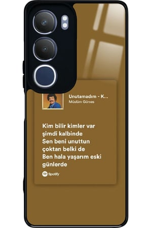 Vivo Y19s Uyumlu Müslüm Gürses Şarkı Sözü Tasarımlı Parlak Silikon Kılıf