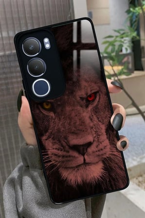 Vivo Y19s Uyumlu Aslan Tasarımlı Parlak Silikon Kılıf