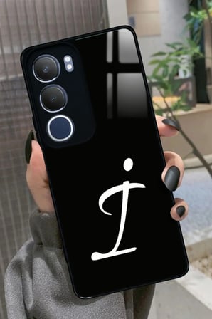 Vivo Y19s Uyumlu İ Harfi Yazılı Parlak Silikon Kılıf
