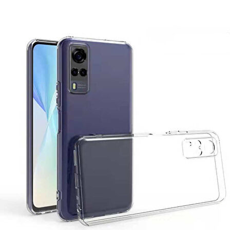 Vivo Y53S 4G Kılıf Şeffaf İnce Esnek Silikon Kılıf Zipax-Süper