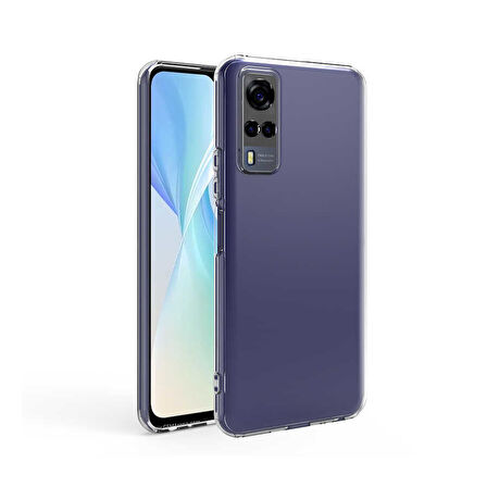 Vivo Y53S 4G Kılıf Şeffaf İnce Esnek Silikon Kılıf Zipax-Süper